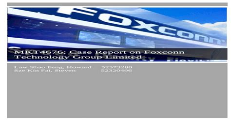 Foxconn Case Report - [DOCX Document]