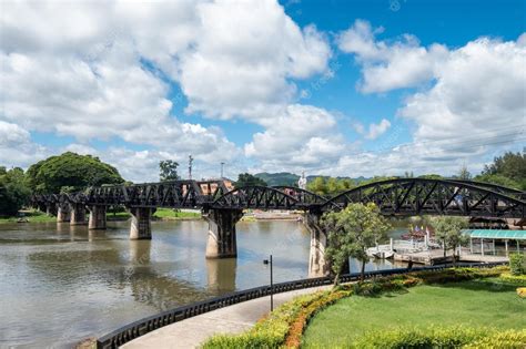 Premium Photo | Ancient bridge on River Kwai history of world war II at ...