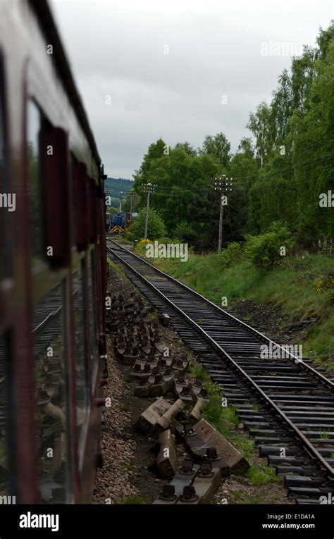 On the Strathspey Railway from Aviemore to Boat of Garten in the ...