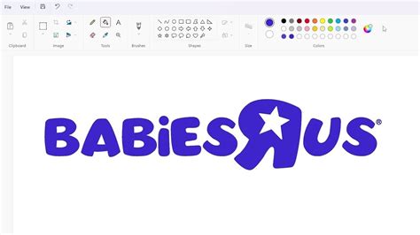 How to draw the Babies "R" Us logo using MS Paint | How to draw on your ...