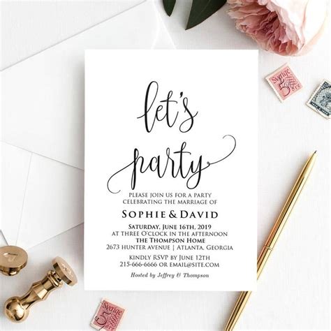 Printable Elopement Party Invitation Elopement Party | Etsy | Elopement ...