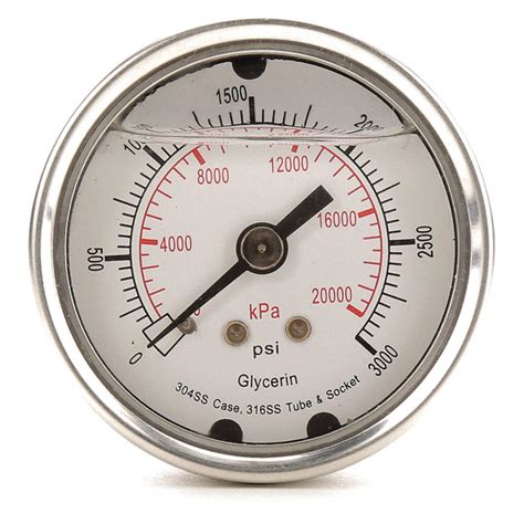 Pressure Gauge,Liquid Filled,2 In 4CFP9 190735502440 | eBay