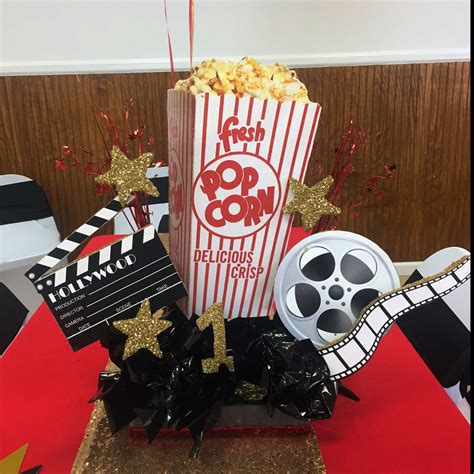 Hollywood theme Centerpiece with Clapboard for Party |The Brat Shack