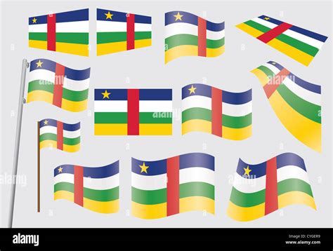 set of flags of the Central African Republic Stock Photo - Alamy