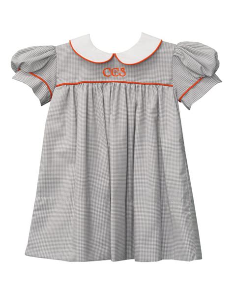 Grey and White Check Dress with Corpus Christi Catholic School Logo ...