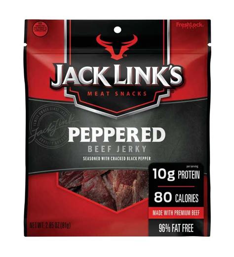 Jack Links Beef Jerky, Peppered, 2.85oz