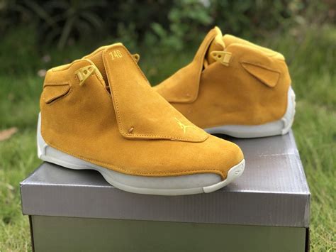 Air Jordan 18 “Yellow Suede” Yellow Ochre-Sail - FavSole.com