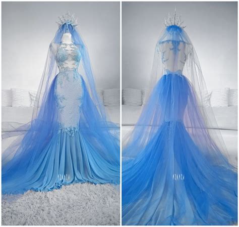 Ice Mermaid Gown | Askasu | Fantasy gowns, Fantasy dress, Gowns