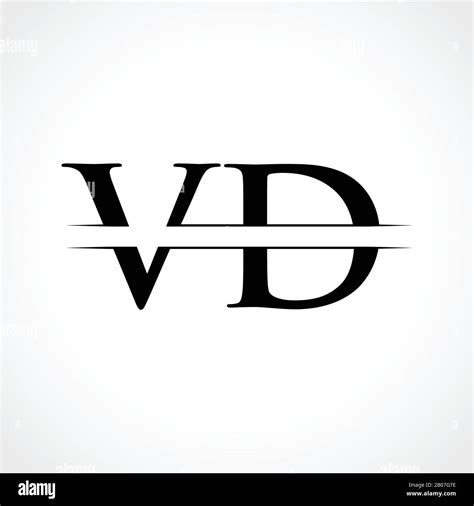 Creative Letter VD Logo Vector Template With Black Color. VD Logo Design Stock Vector Image ...