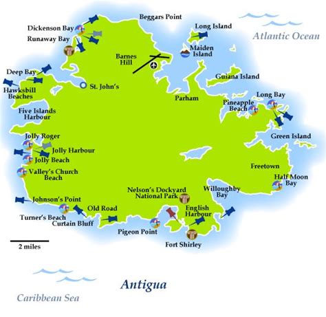 Antigua Map of Beaches | *Look! Antigua & Barbuda: West Indes | Pinte…