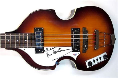 Paul McCartney Signed Left Handed Hofner Beatle Bass Guitar (PSA LOA) | Pristine Auction