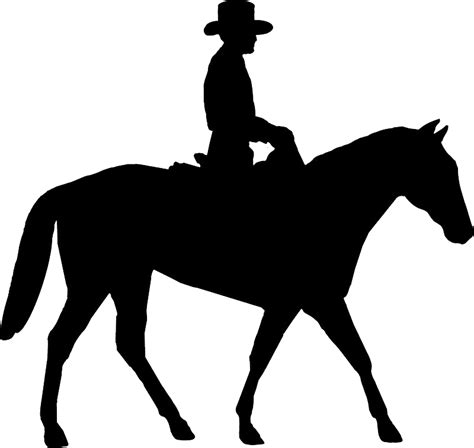 Cowboy Silhouette PNG Image | Horse clip art, Horse silhouette ...