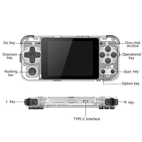 POWKIDDY Q90 3-inch IPS screen Handheld console dual open system game ...