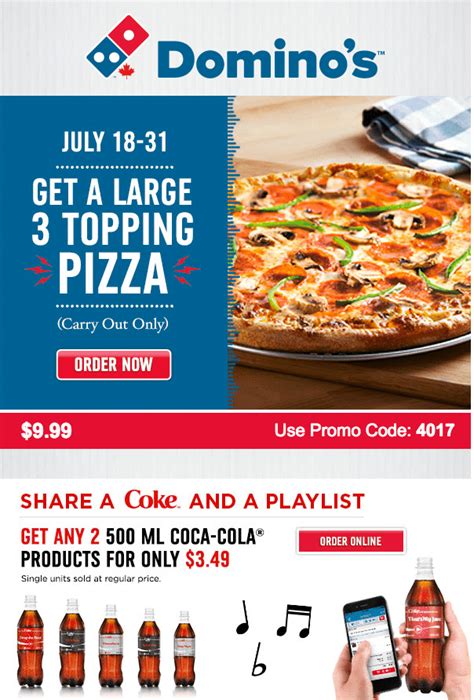 Domino’s Pizza Promo Code Offers: Get 1 Large 3 Topping Pizza For $9 ...