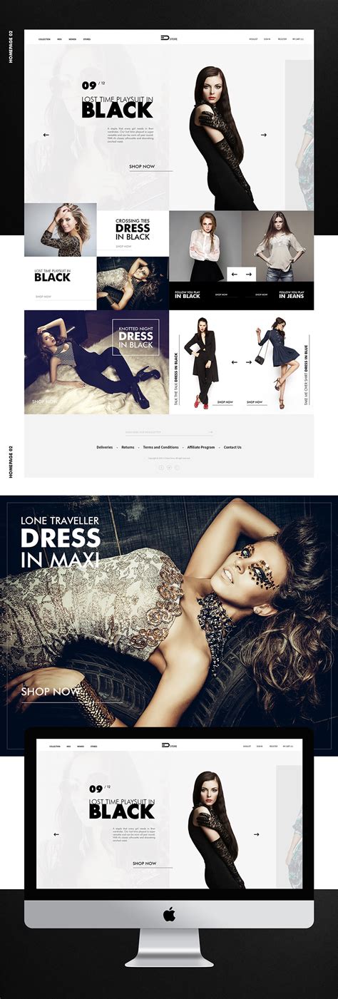 Elegant Fashion Store Website Template Free PSD – Download PSD