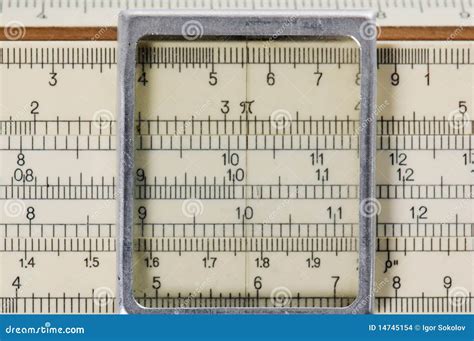 Slide rule scale stock photo. Image of aligned, education - 14745154