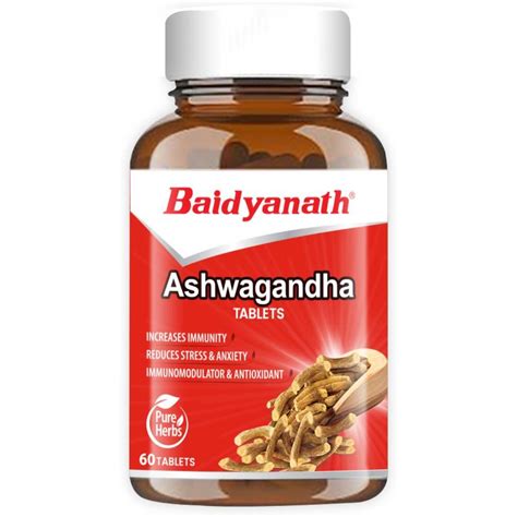 Baidyanath Ayurved Ashwagandha Tablets (60tabs) - HerbalDealCare ...