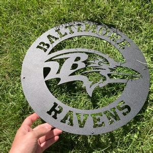 Baltimore Ravens Metal Wall Art, Unique Baltimore Ravens Wall Decor ...