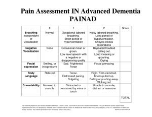 Nonverbal pain - Hospice of the Northwest