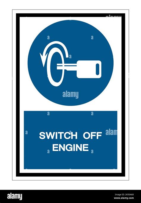 Switch Off Engine Symbol Sign Isolate On White Background,Vector ...