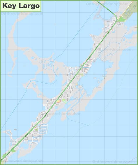 Large detailed map of Key Largo - Ontheworldmap.com