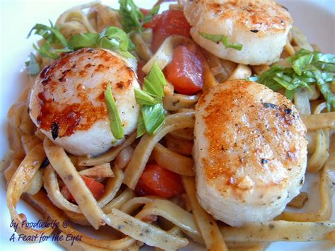 Perfectly Seared Scallops and Pasta - A Feast For The Eyes