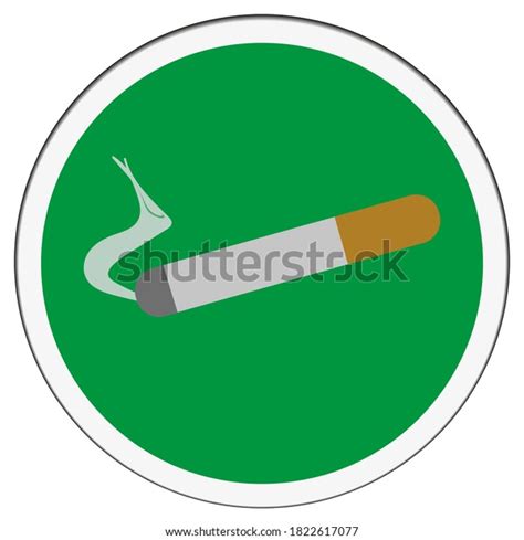 Smoking Area Sign Vector Illustrationcigarette Smoke Stock Vector ...