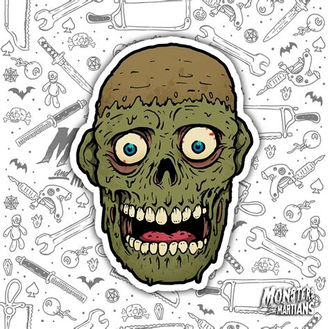 Tarman Zombie Sticker Horror Punk Decal Psychobilly - Etsy