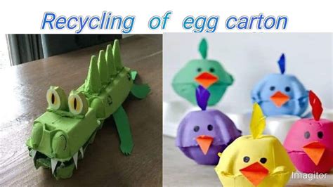 Recycling of egg carton | creativities of egg carton | DIY recycling of egg carton | - YouTube