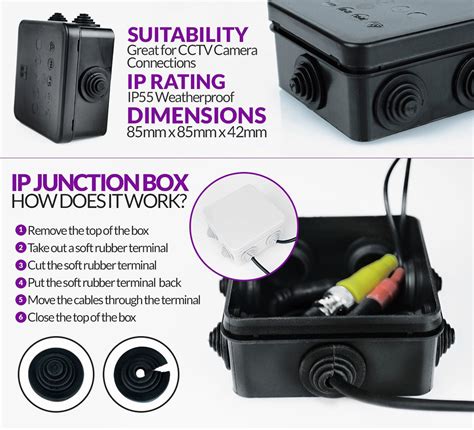 CCTV Weatherproof Outdoor Camera Junction Box Enclosure IP55 Terminal Cable Case Waterproof ...