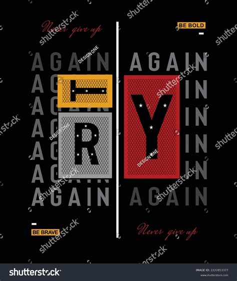 Try Again Illustration Typography Vector Graphic Stock Vector (Royalty ...