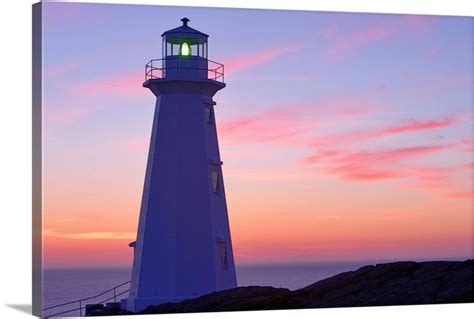 Cape Spear Lighthouse At Dawn, Avalon Peninsula, Newfoundland, Canada ...