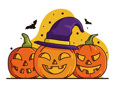 Set of Happy Pumpkins 681709 Vector Art at Vecteezy