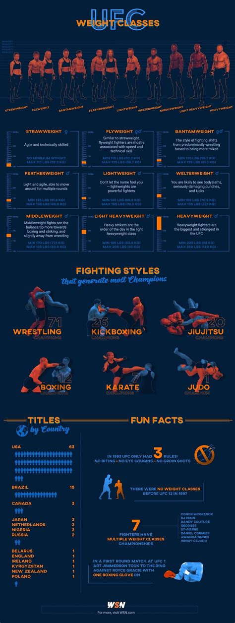 UFC Weight Classes Explained [Infographic] - Best Infographics