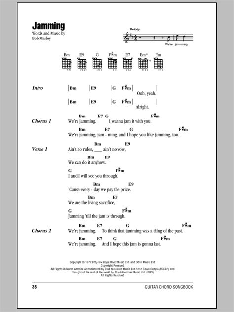 Jamming by Bob Marley - Guitar Chords/Lyrics - Guitar Instructor