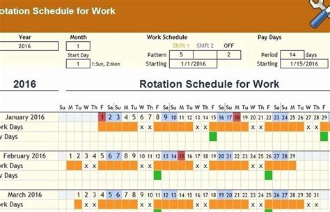 Monthly Shift Schedule Template Beautiful Monthly Staff Roster Template ...