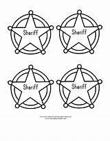 Sheriff Star Coloring Page sketch template