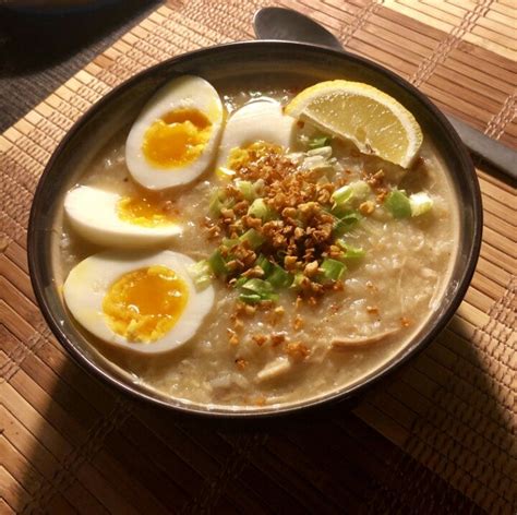 [Homemade] Filipino Rice Porridge (Arroz Caldo) : food