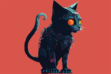 Cat cyberpunk vector illustration 22330255 Vector Art at Vecteezy