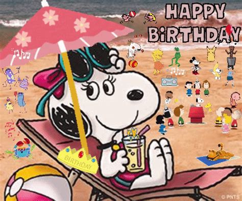 Snoopy Happy Birthday Dance Animated Gif - pic-lard