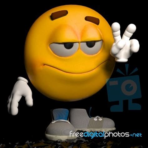 Peace Out Emoticon Stock Image - Royalty Free Image ID 100147962