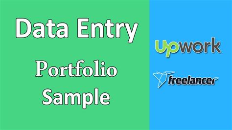 Data Entry Portfolio Samples for Upwork & Freelancer | Webson Job - YouTube