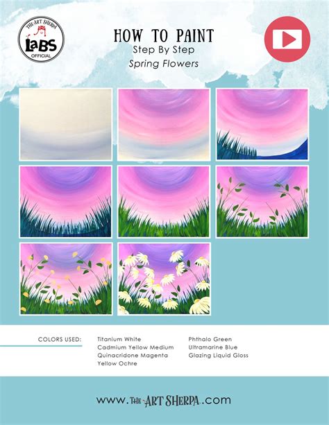 Spring Flowers Acrylic Painting Tutorial | Best Flower Site