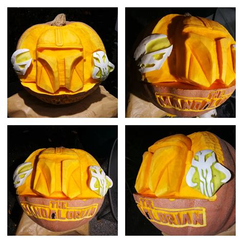 The Mandalorian 3D pumpkin carving 3d Pumpkin Carving, Pumpkin Carver, Peter Pumpkin, Mandalorian