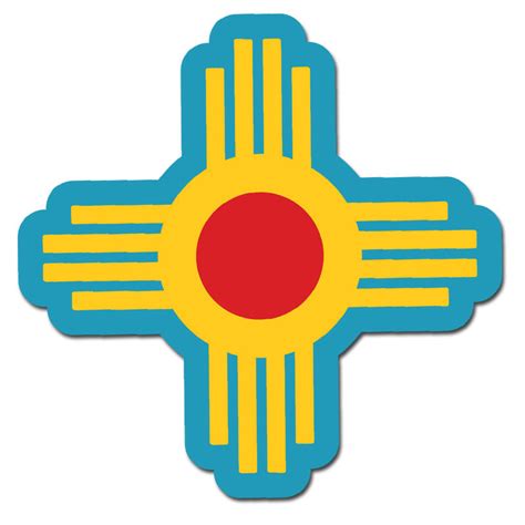 Turquoise NM Zia - Vinyl Sticker - New Mexico Zia Symbol – Guerrilla Graphix