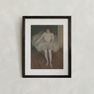 Ballerina Art Print Vintage Ballet Dancer Oil Painting - Etsy