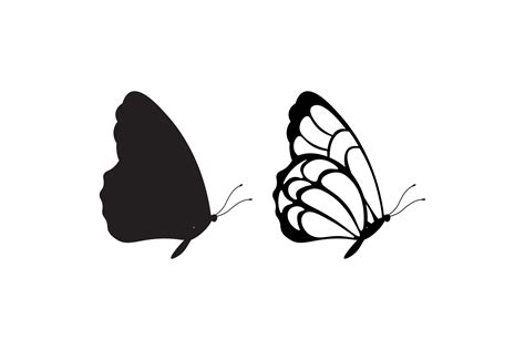 Exotic Black Butterfly and Silhouette Graphic by blitzprofit · Creative Fabrica