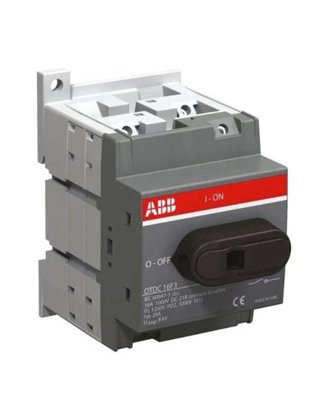 Abb switch disconnector 25A 3 Poles 1000VDC 3 Modules OTDC25F3 | Matyco