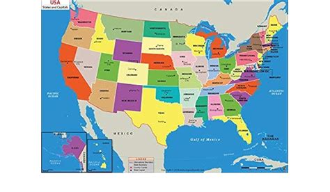 Usa Map With States And Capitals