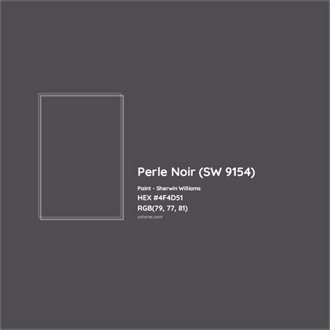 Sherwin Williams Perle Noir (SW 9154) Paint color codes, similar paints and colors - colorxs.com